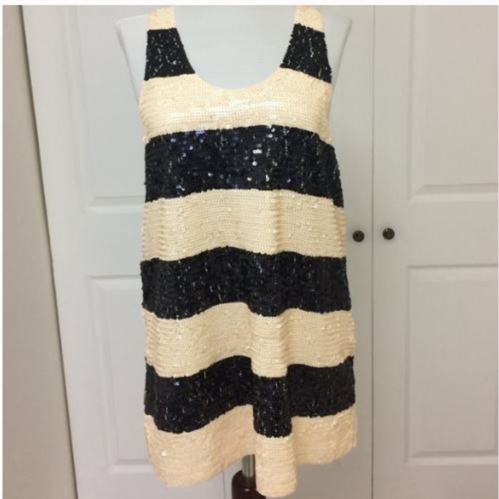 J. Crew Rugby Stripe Sequin Tank